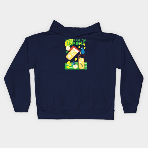 When Life Gives You Lemons Kids Hoodie by Loo McNulty Design